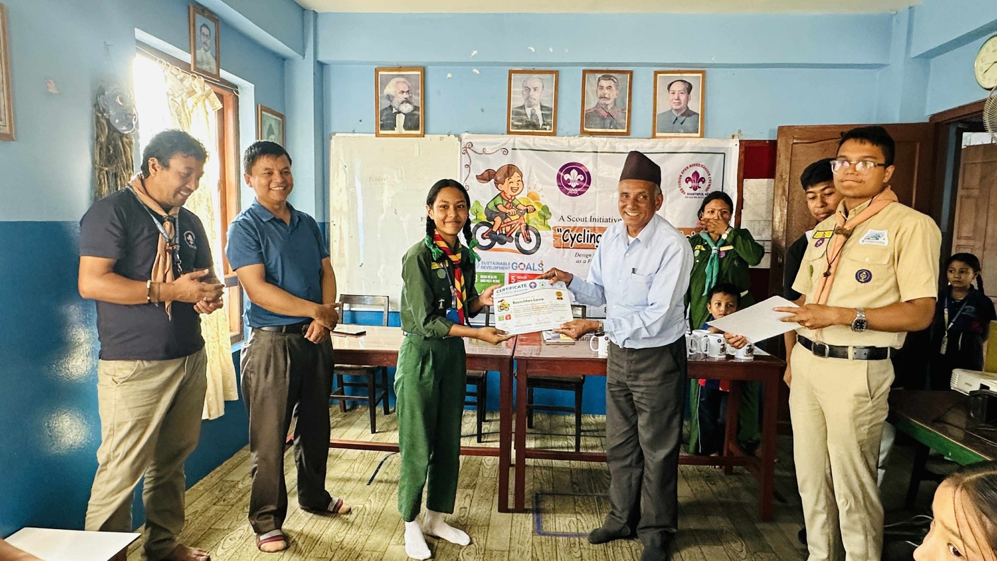 Girl Scout Cycle Training at Himalayan Glory Successfully Completed